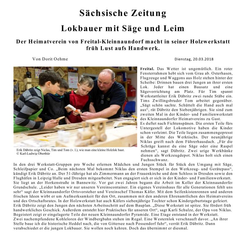 SZ 20.03.2018 Lokauer mit Holz und Leim