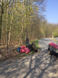 Viel Müll findet sich besonders an der Kohlenstraße am Windberg