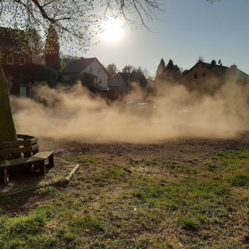 Die Staubbelastung der Anwohner ist enorm